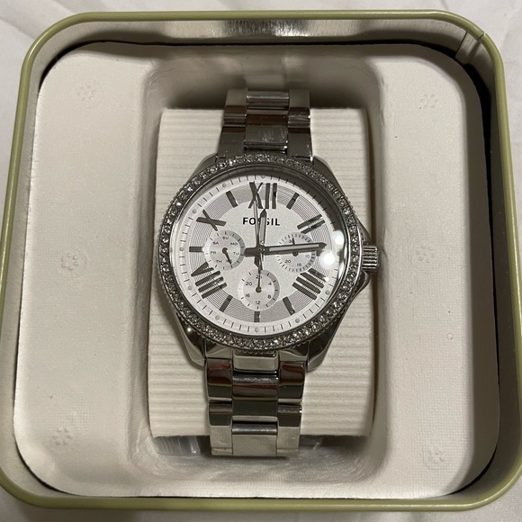 Fossil Cecile Silver Watch - Picture 1 of 5